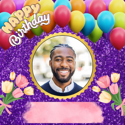Happy Birthday Photo Frame with Name
