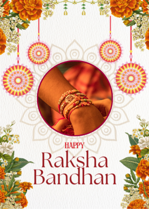 Raksha Bandhan Poster with Photo and Name – Create Free Online 2026