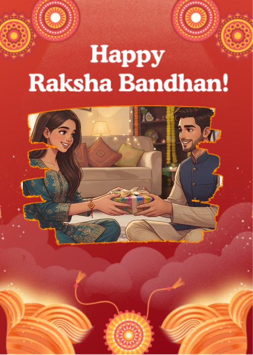 Rakhi Wishes Image with Name and Photo – Personalized Online Maker