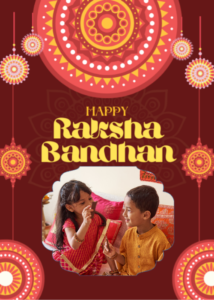 Raksha Bandhan Greeting Card with Photo and Name – Make Online 2026
