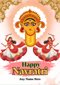 Greetings on Navratri Wishes Photo with Name Free 2026
